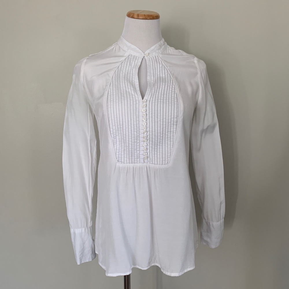 XS Free People Tuxedo Tunic Blouse